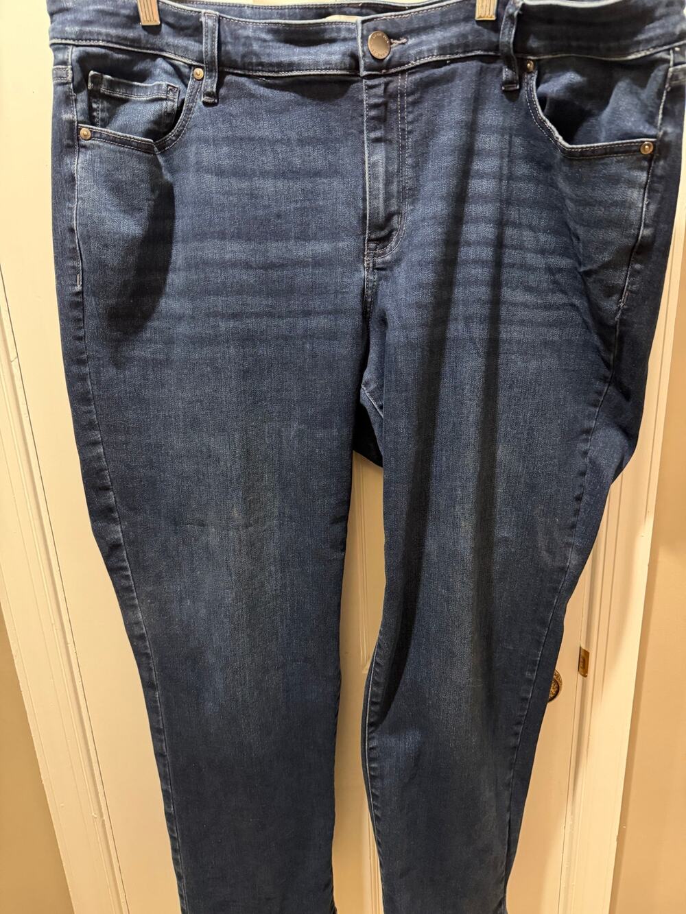 Lane Bryant 360 Flex Signature Fit Mid-Rise Straight Blue Jeans Plus Size 22